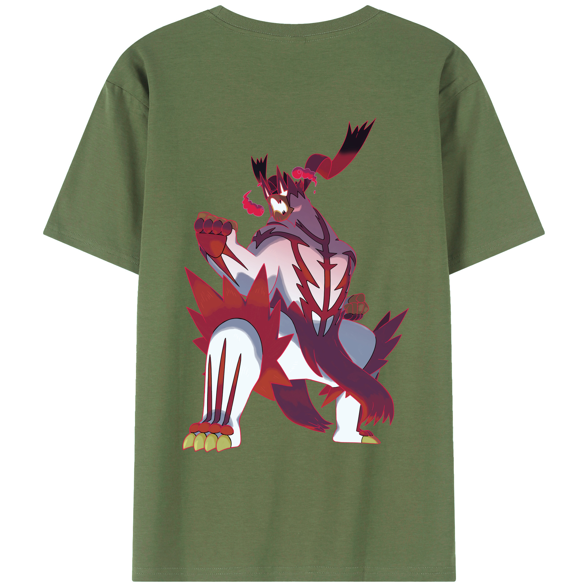 （画像用） ポケットモンスター Pokémon 綿100％ メンズ半袖Tシャツ（バックプリント） 通気性